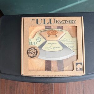 Ulu Factory Birch and Stainless Steel Knife NWT